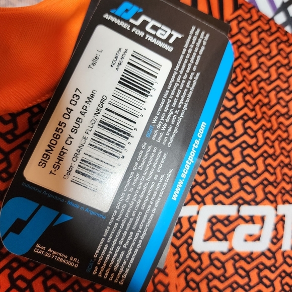 NWT SCAT Half Zip Cycling Jersey. Orange black. Men's size Large. - Picture 8 of 16